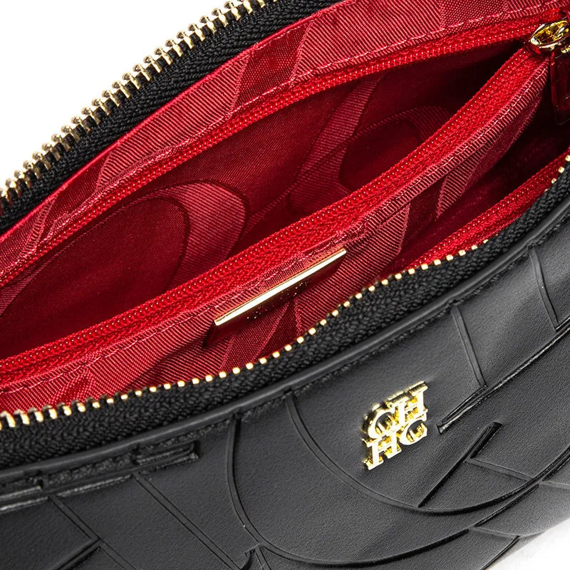 Large Capacity Bent Moon Bag Women's Handbag Fashion Partition Durable Simple Shoulder Bag