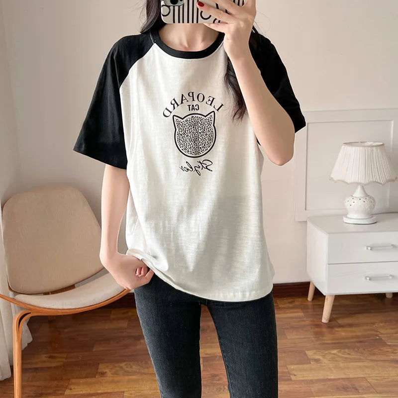 Maternity Cotton Nursing Clothes Loose Nursing Tops Postpartum Mommy Breast Feeding