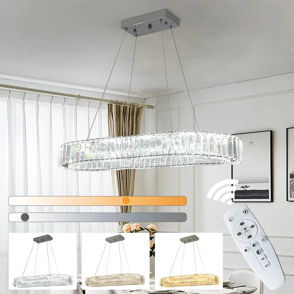 Led Oval Pendant Light For Kitchen Island Chandelier