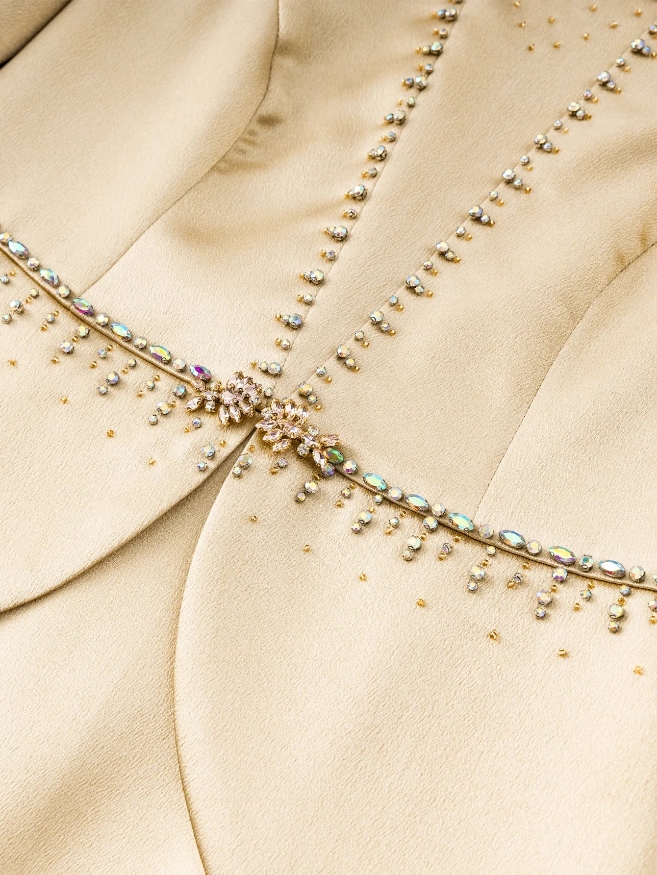 Elegant champagne dress wedding banquet three-quarter sleeve dress for women