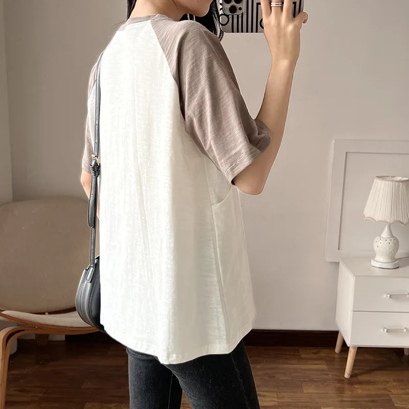 Maternity Cotton Nursing Clothes Loose Nursing Tops Postpartum Mommy Breast Feeding