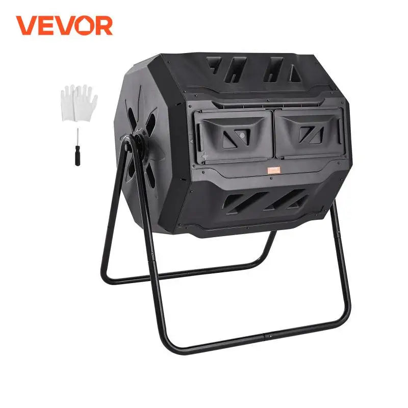 VEVOR Compost Bin 18.5/37/43-Gal Dual Chamber Composting Tumbler