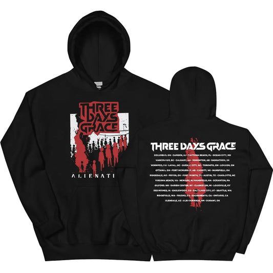 THREE DAYS GRACE ALIENATION Hoodies Long Sleeve Fashion Hooded Sweatshirts