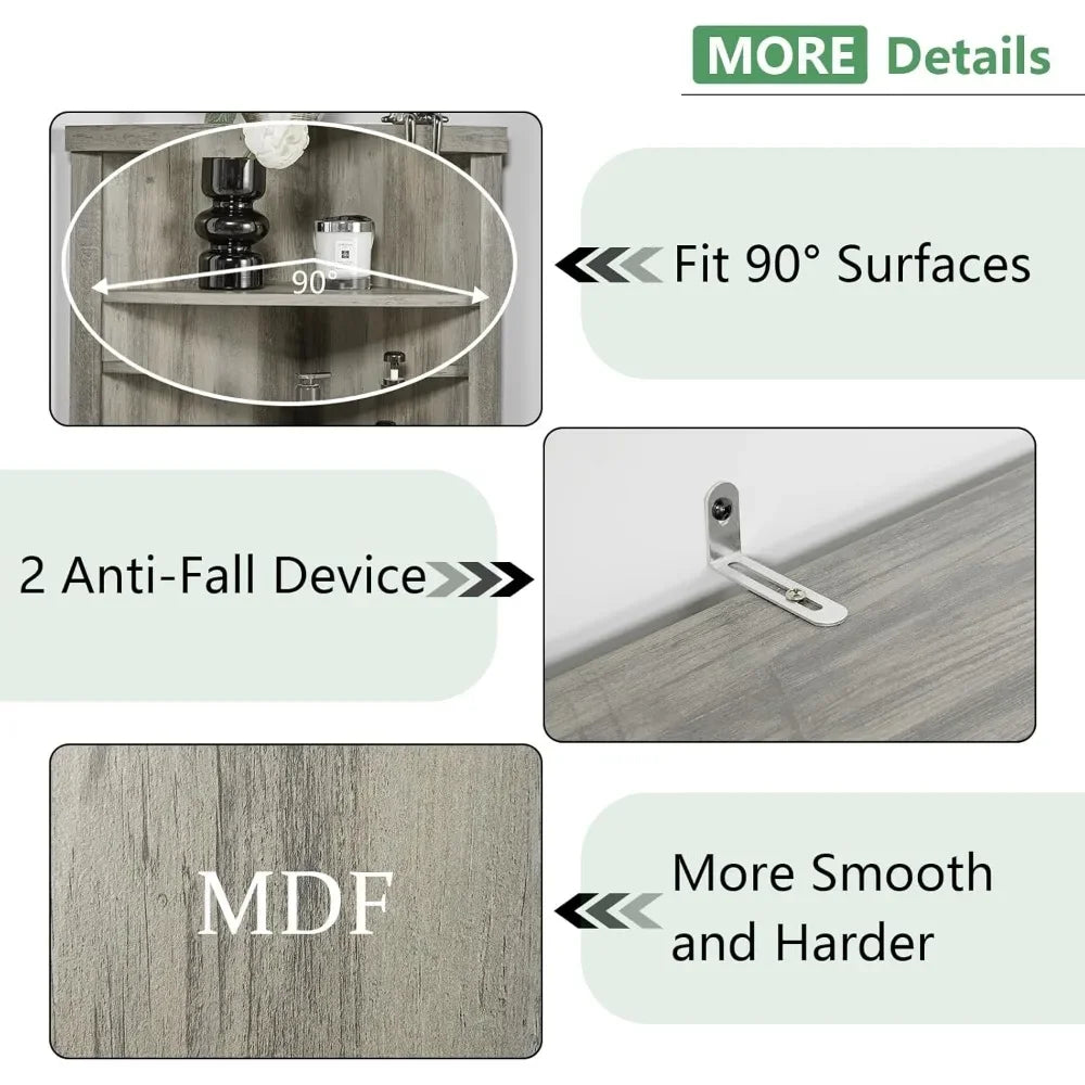 65" Tall Display Cabinet with Glass Doors & Adjustable Shelves,