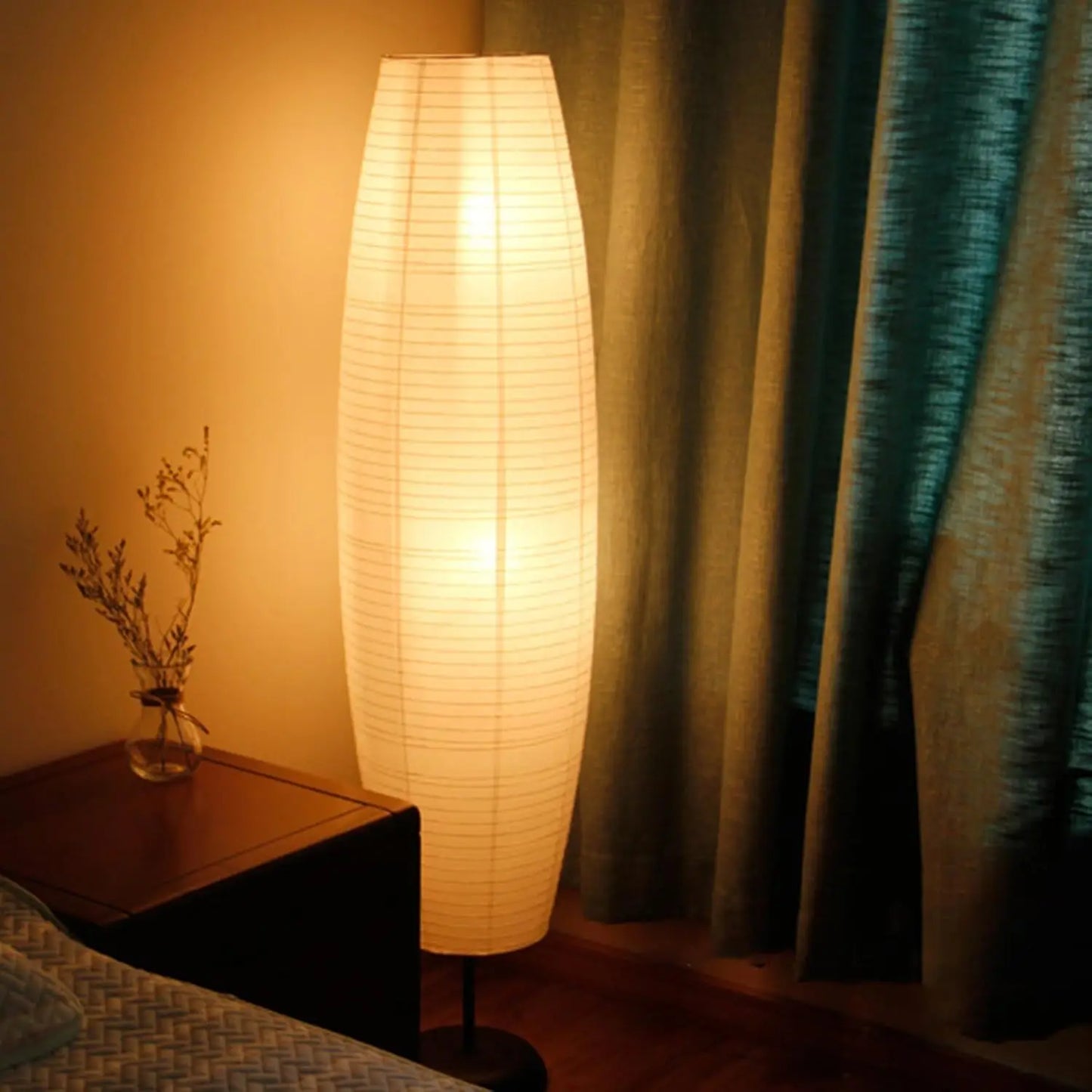 XMSJ Rice Paper Floor Lamp Modern Lantern For Living Room