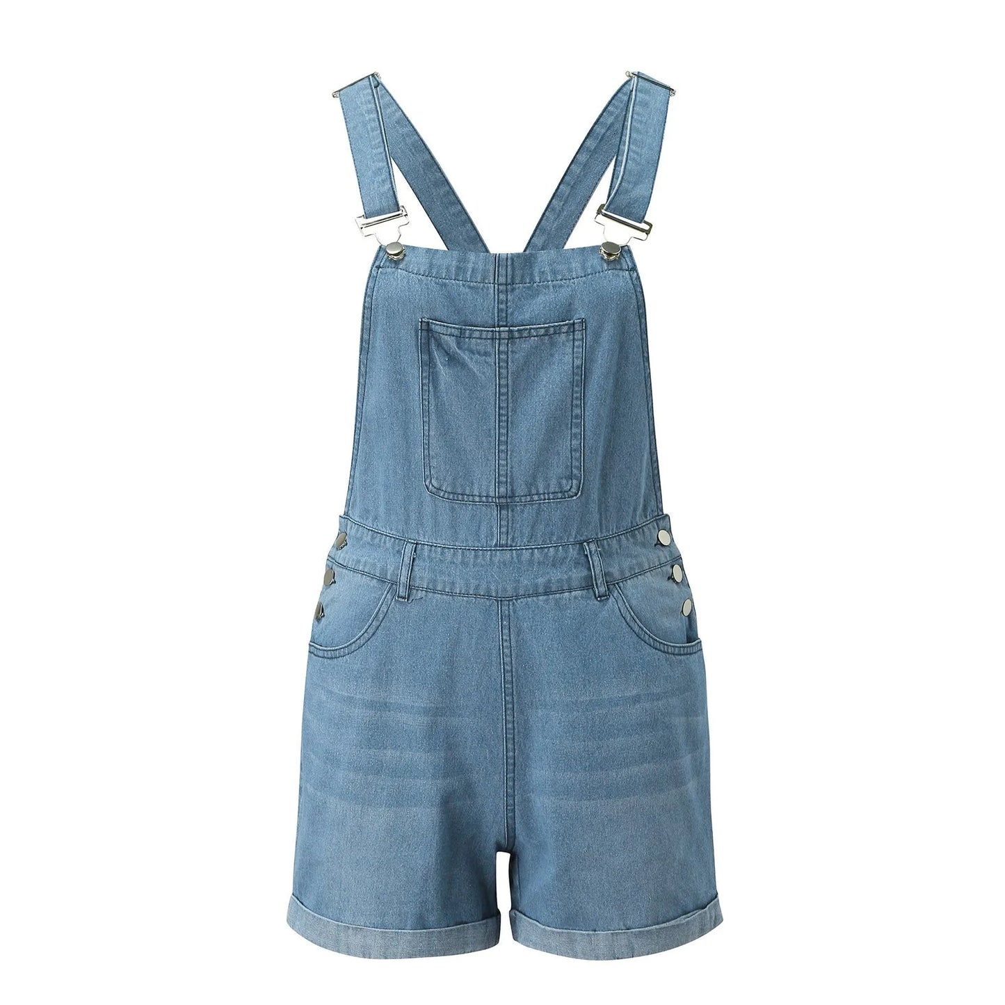 Denim Shorts Women's Bib Overalls Fashion Y2k Vintage Straight Jeans Rompers