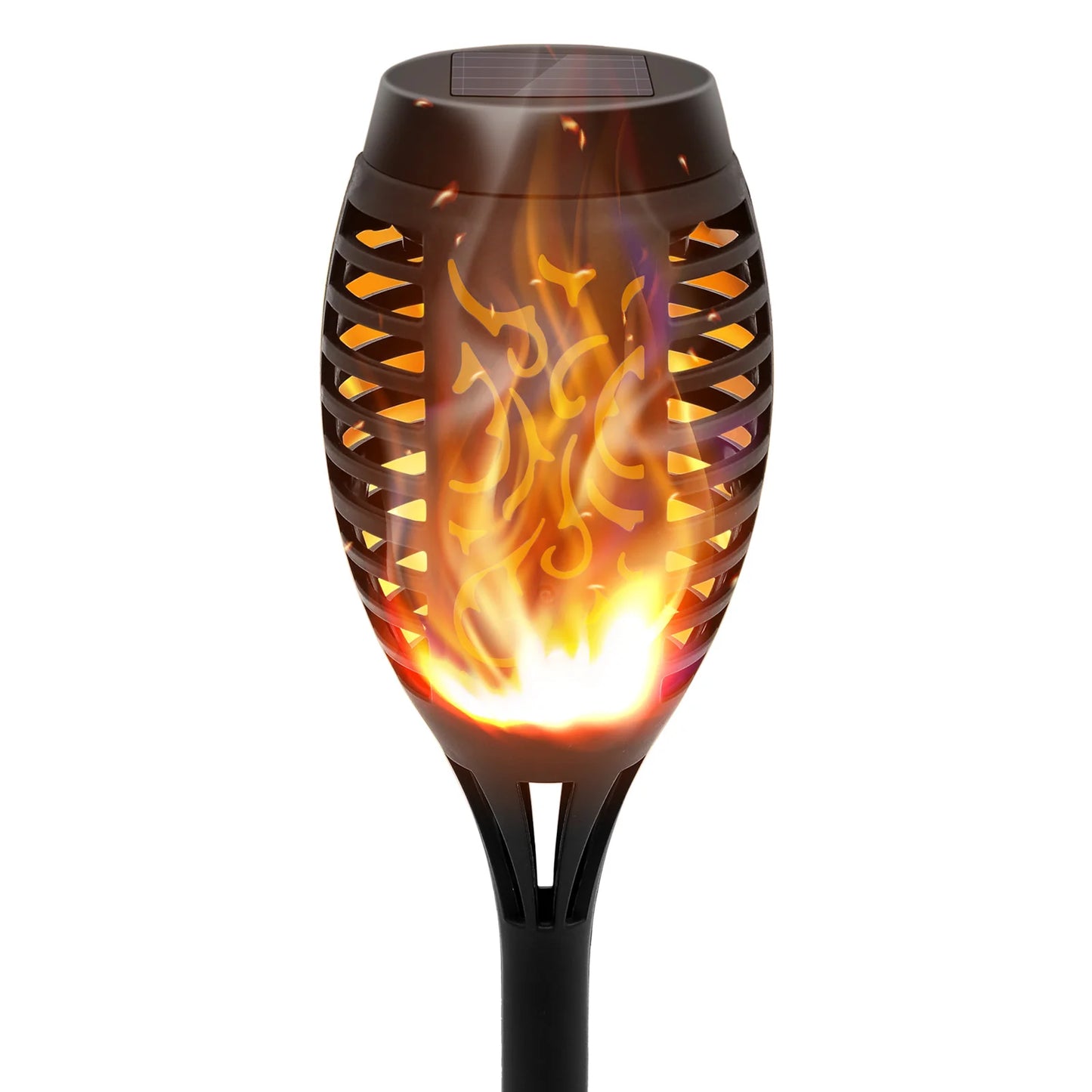 6Pack Solar Lights Outdoor Powered LED Flickering Flame Light Waterproof Orange for Garden Decor