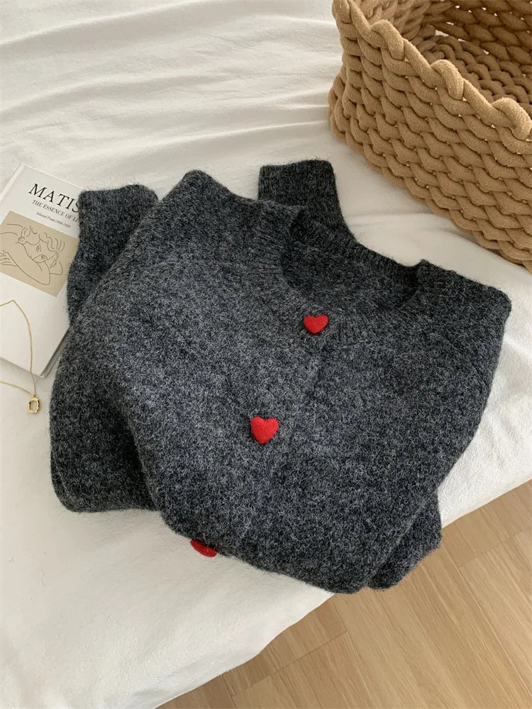 Womens Wool Knit Cardigan Autumn Winter Warm