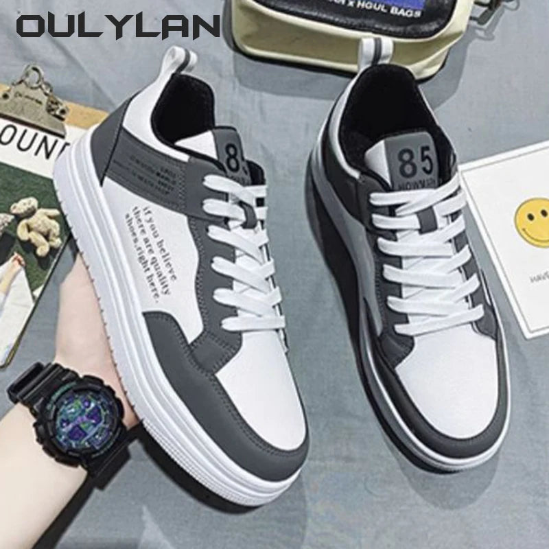 Wear-resistant Sneakers Fashion 2024 Casual Shoes Leather