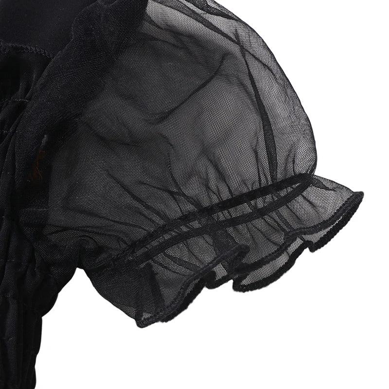 Toddler Girls Floral Print Ruffle Sleeve A-Line Dress with Bow Detail