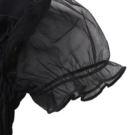 Toddler Girls Floral Print Ruffle Sleeve A-Line Dress with Bow Detail