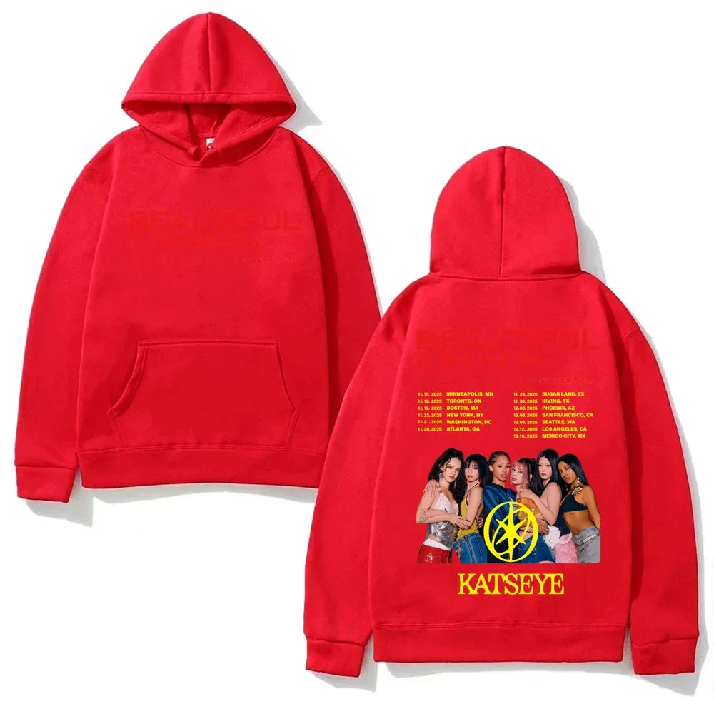 KATSEYE TOUR NEW Fleece Hoodie Aesthetic 2025 New Song Album Fashion Sweatshirt