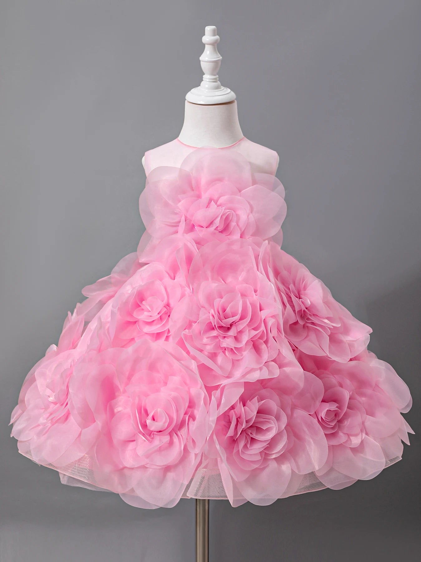 Girls Princess Dress Luxury Elegant Sleeveless Party Evening Dresses Kids Wedding Birthday Ball