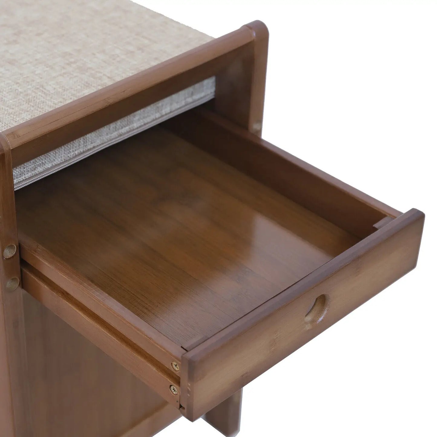 Bamboo 2-Tier Shoe Rack Bench, Removable Cushion Entryway Shelf