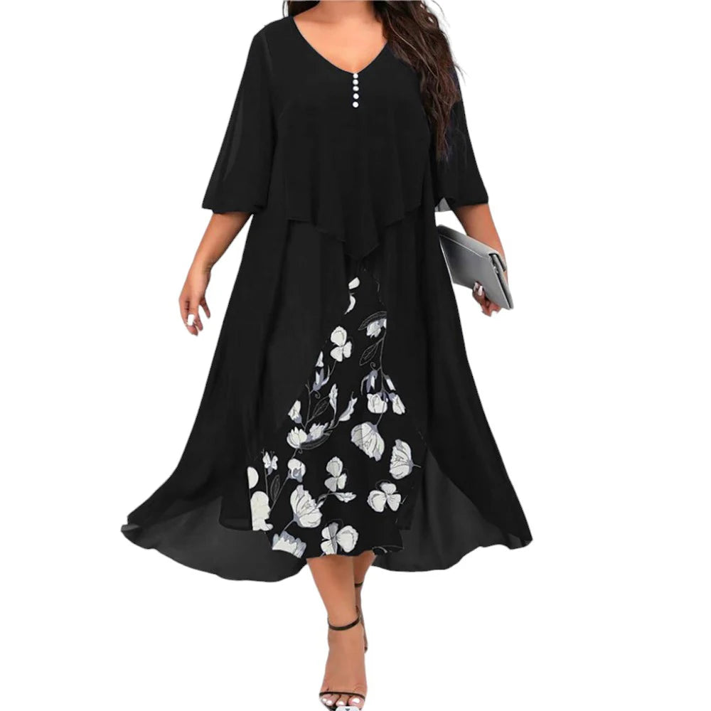 Oversized Long Dress for Women Clothing 2024 Summer Plus Size Elegant