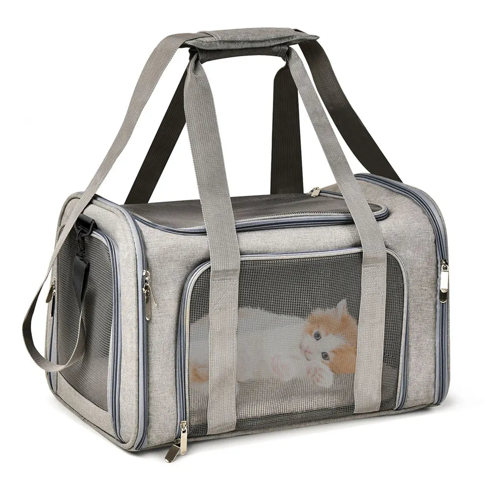 Dog Carrier Bag Soft Side Backpack  Travel Airline Approved