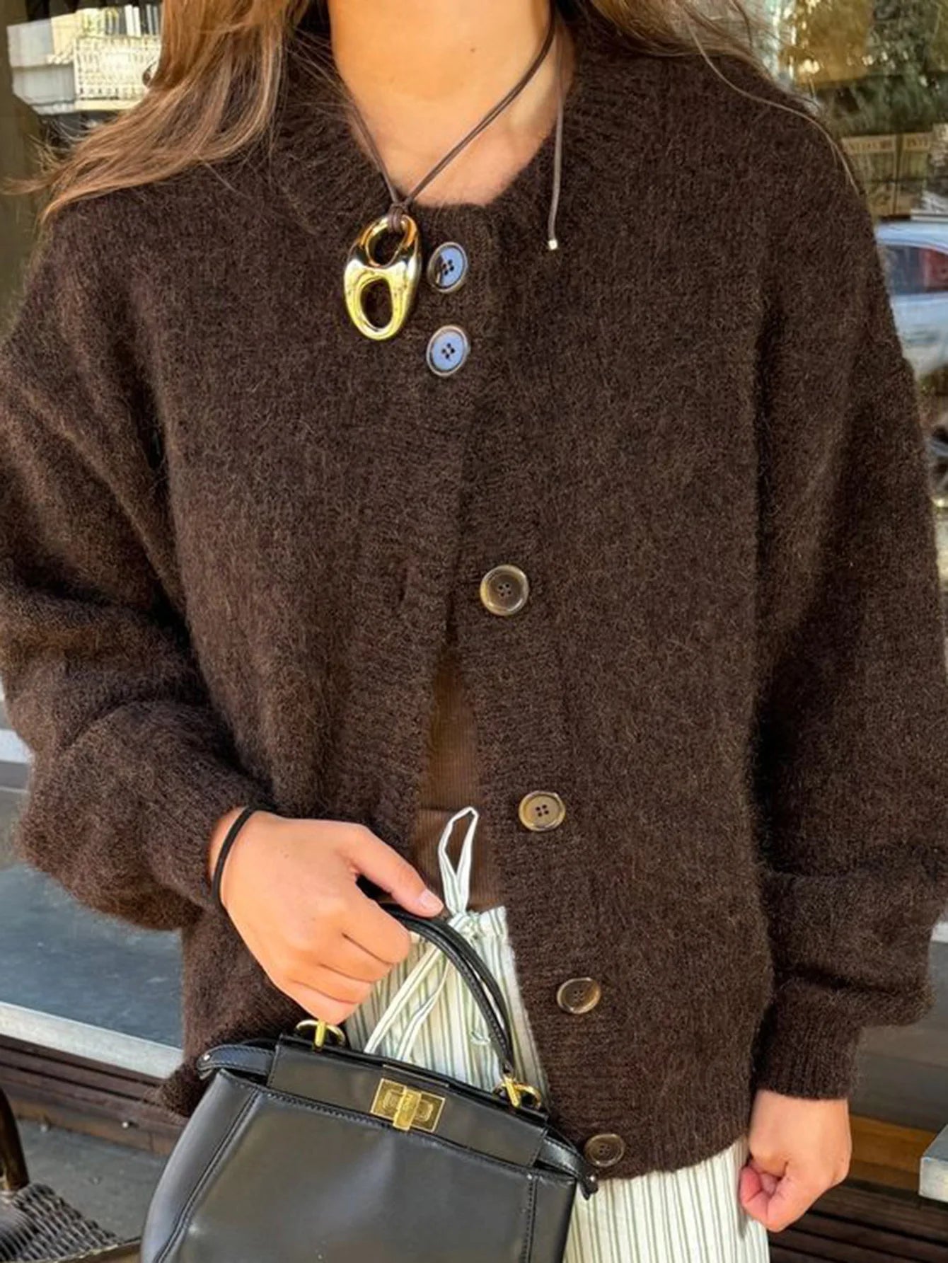 Women's Knit Cardigan Button Down Open Front Sweater