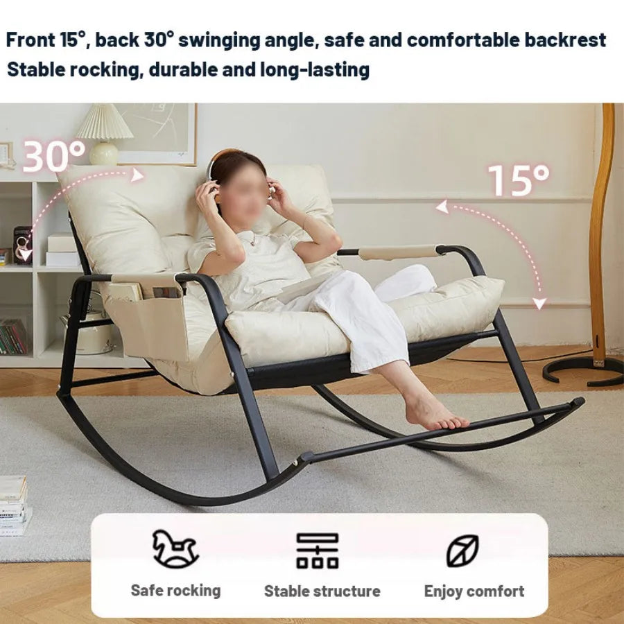 Comfortable oversized bird's nest design for outdoor terrace rocking chairs,