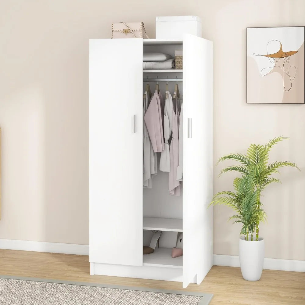 2 Door Bedroom Wardrobe Closet Bedroom Armoires Home Furniture f