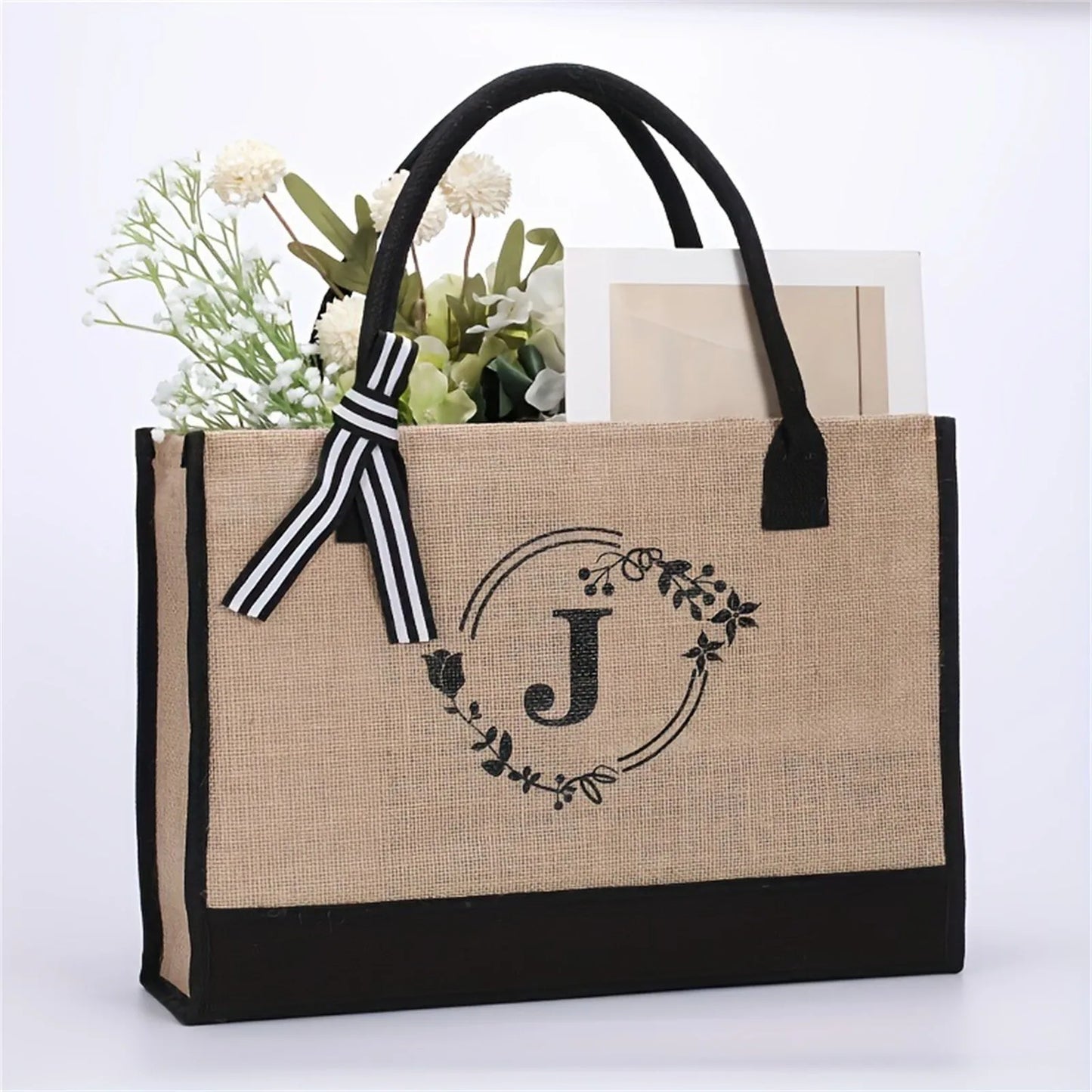 Jute/Canvas bag for work, outdoor, large capacity commuting, art, student, book, women's shoulder bag