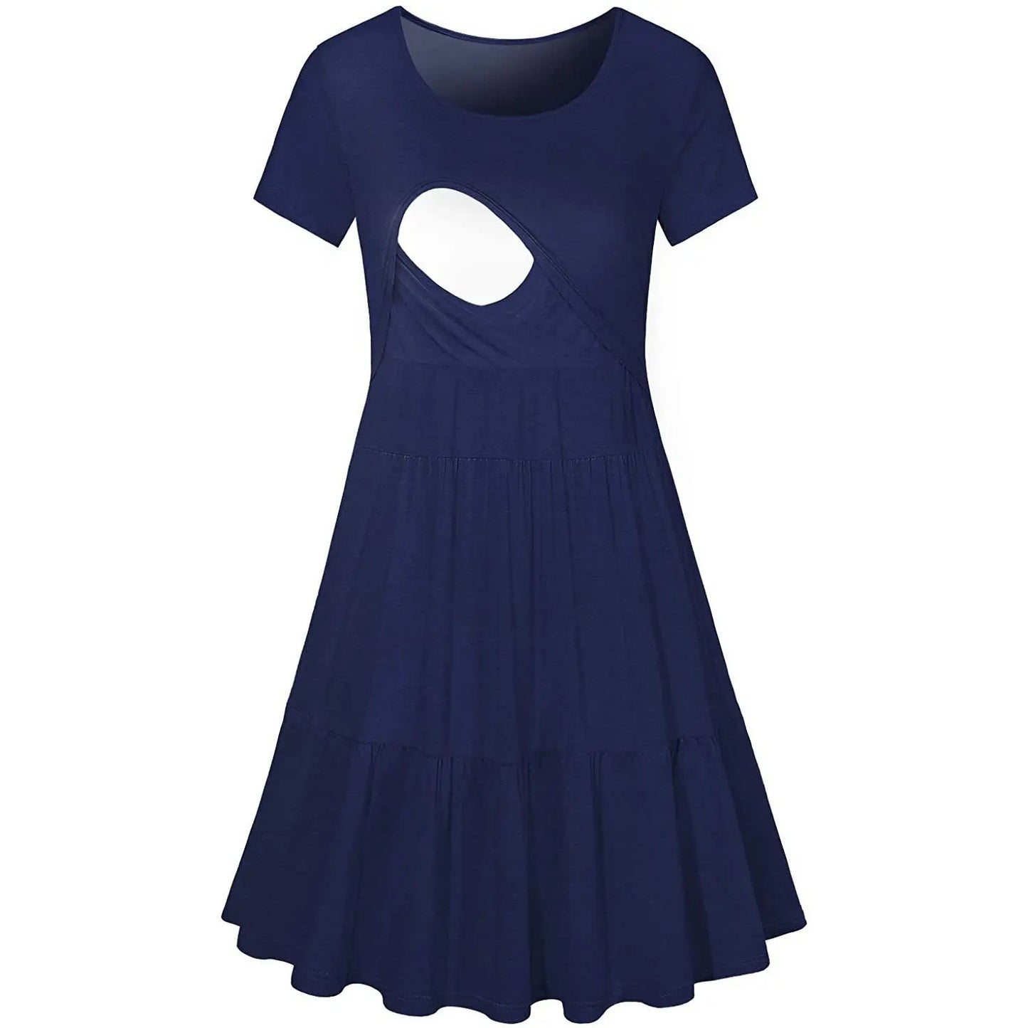 New Women's Pregnancy Sleeveless Nursing Pleat Dress Maternity Dress Breastfeeding Clothes