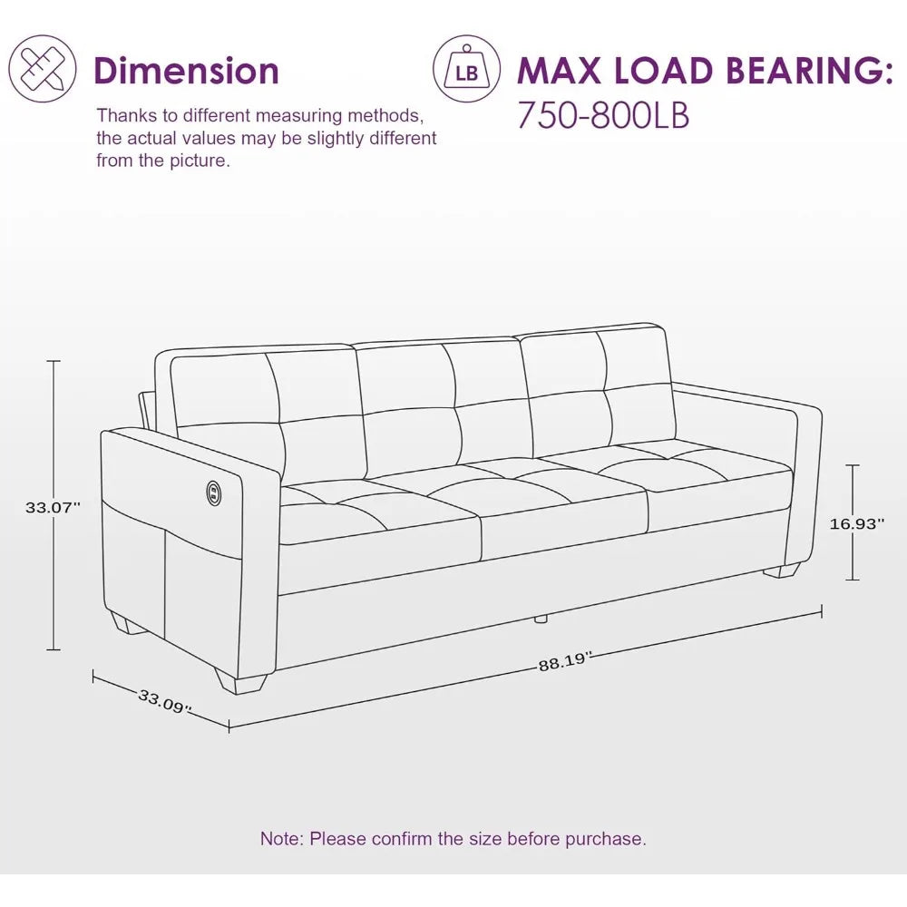 Couch, Living Room Furniture Comfy Modular Convertible Sofas