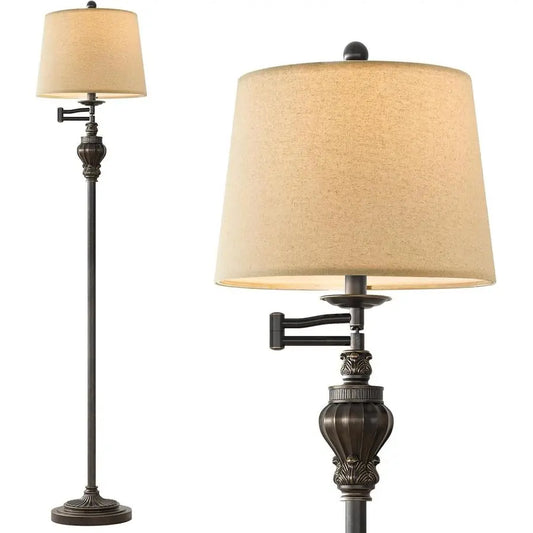 Vintage Floor Lamp With 350 Degree Adjustable Swing Arm