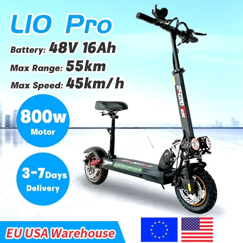 EU USA Warehouse Adult Electric Scooter 48v 13ah 16Ah Escooter Kick