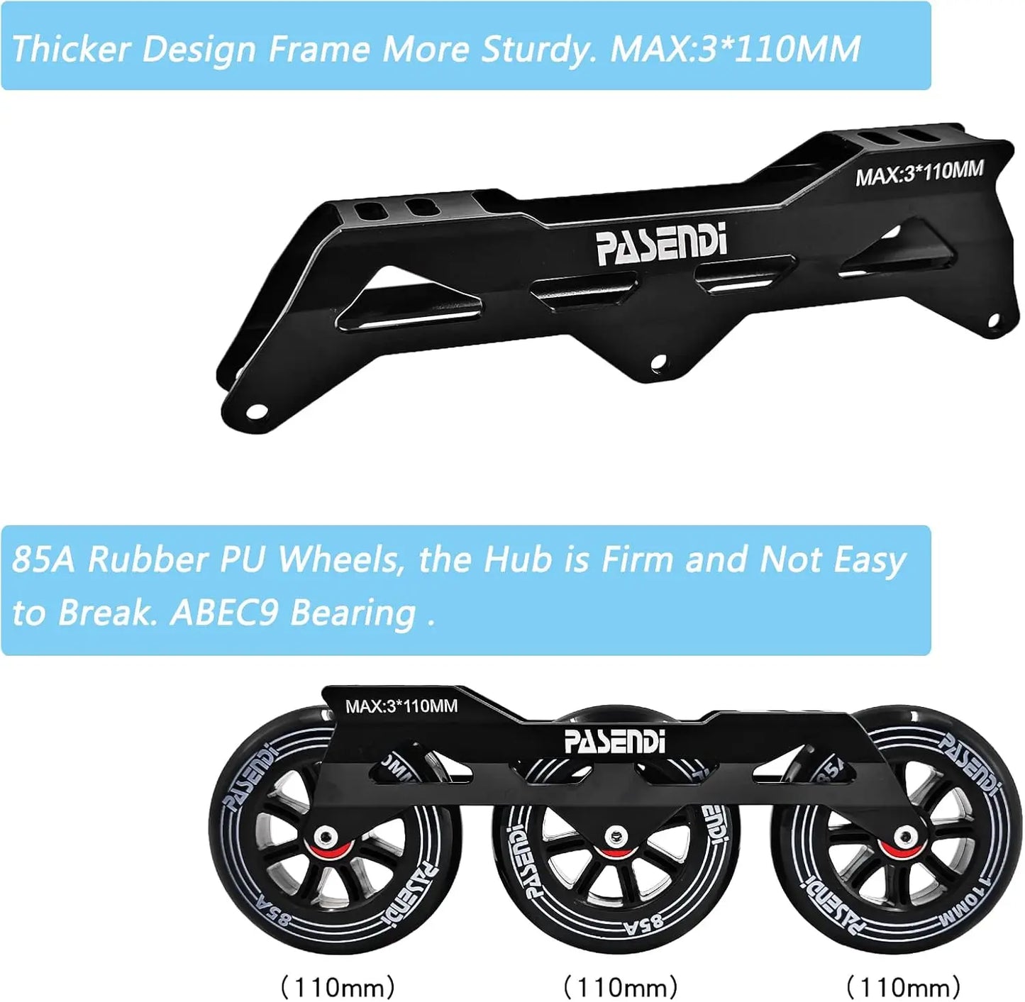 Professional Wheels Inline Skates Outdoor Fitness Single Row Inline Skates for Women Men Removable and Split Inner Boots Skates