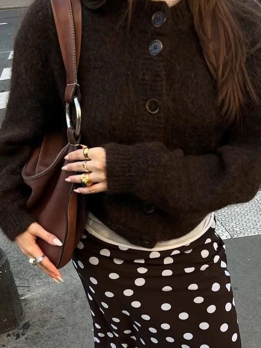 Women's Knit Cardigan Button Down Open Front Sweater