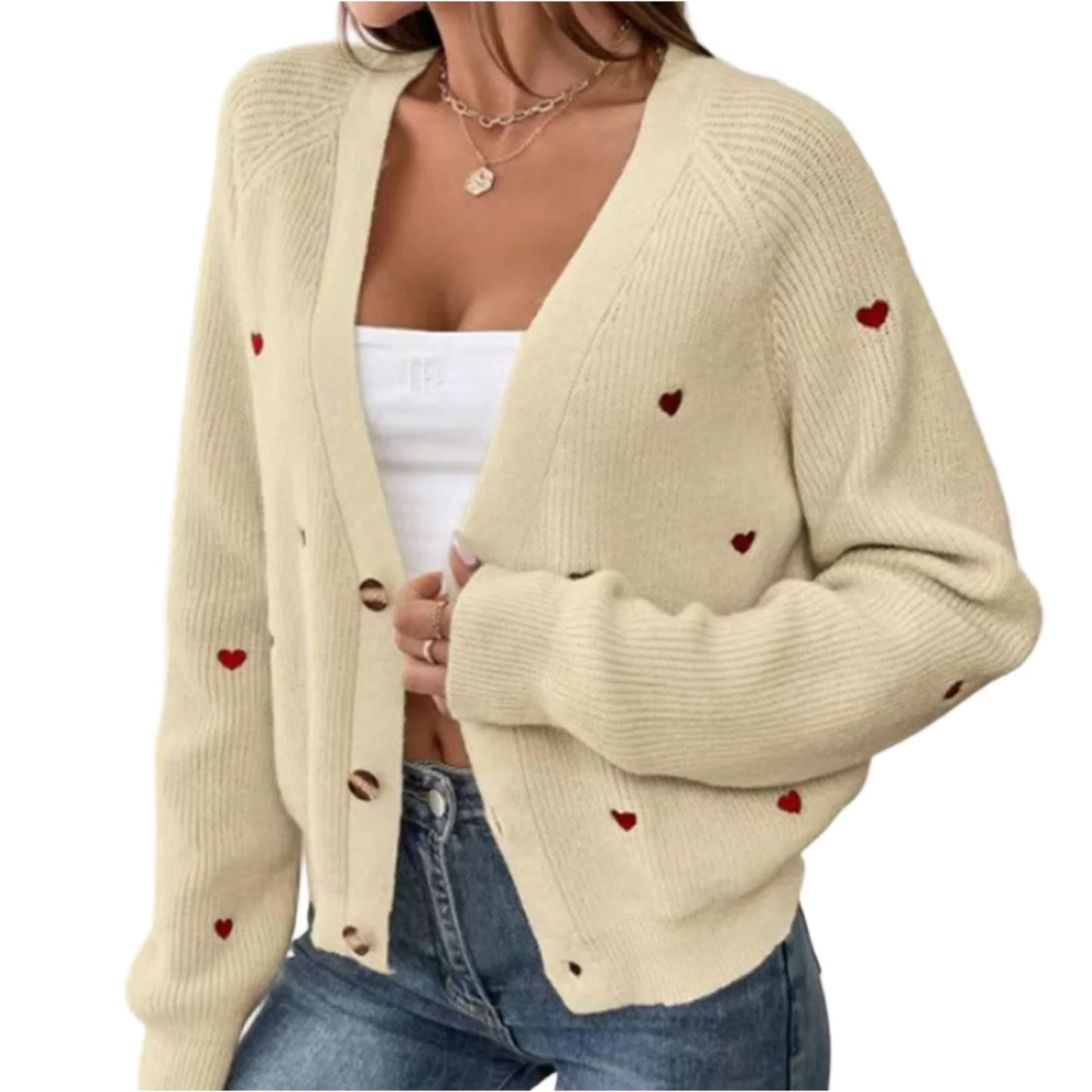 Korean Fashion Casual Minimalist Cardigan Knit Outerwear For Women Ropa Mujer Tendencia