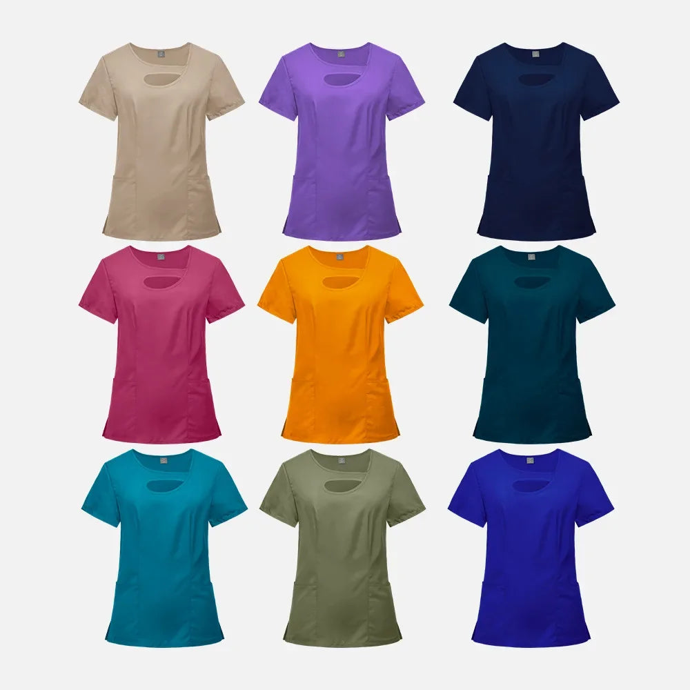 Beauty Workwear Women Medical Nurses Uniform Surgical Scrubs Set Spa Top Pants