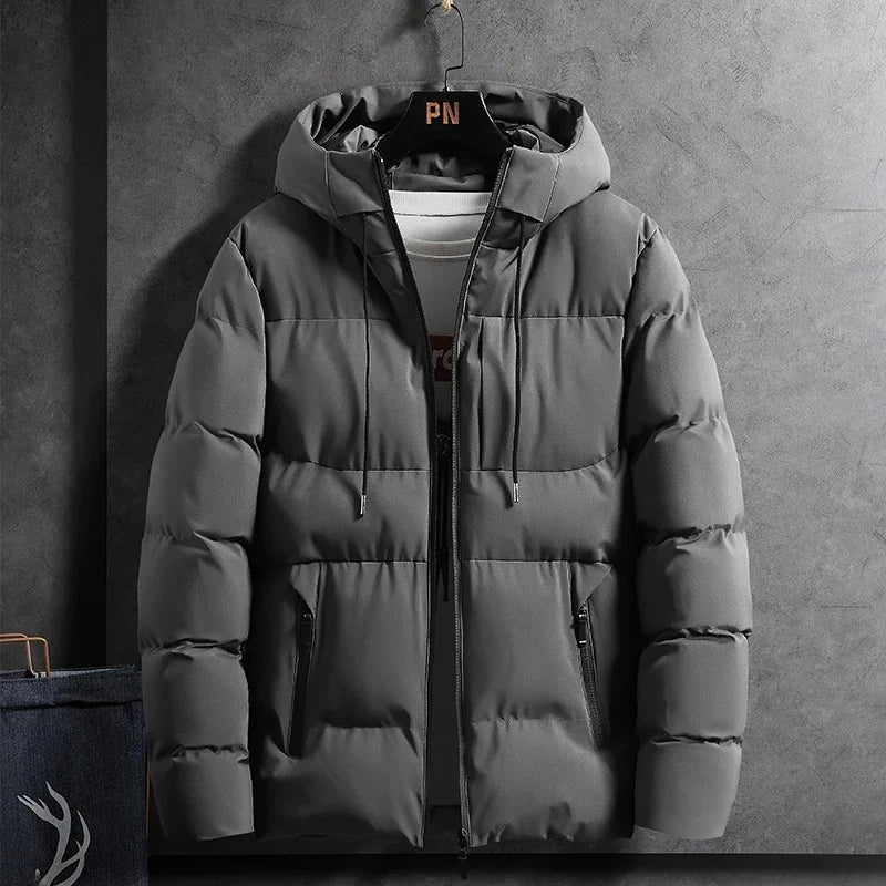 Thickened Hooded Men's Cotton Jacket Winter Outerwear Warm Brand New 2025