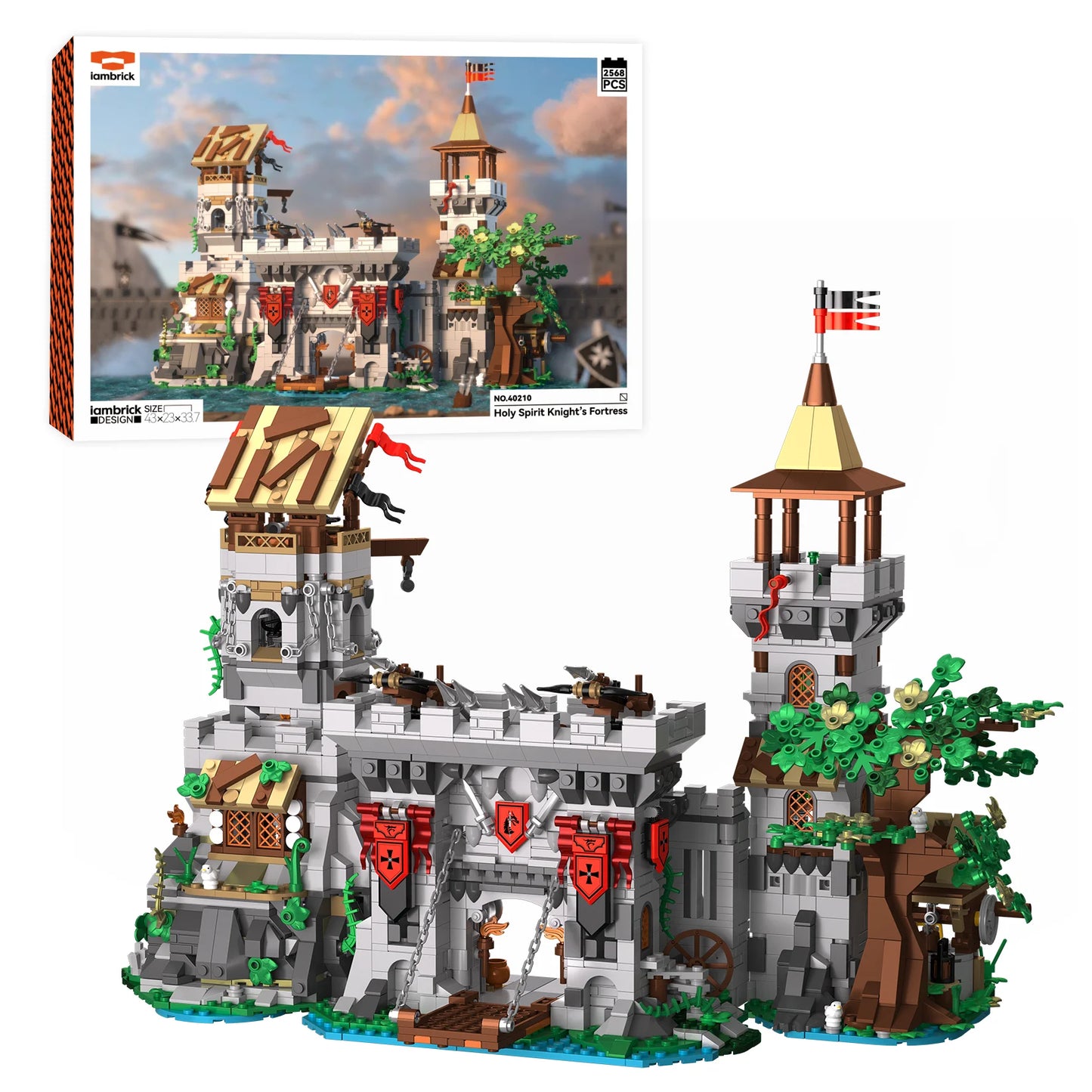 Medieval Knight Fortress Building Blocks Set 2568 Pieces