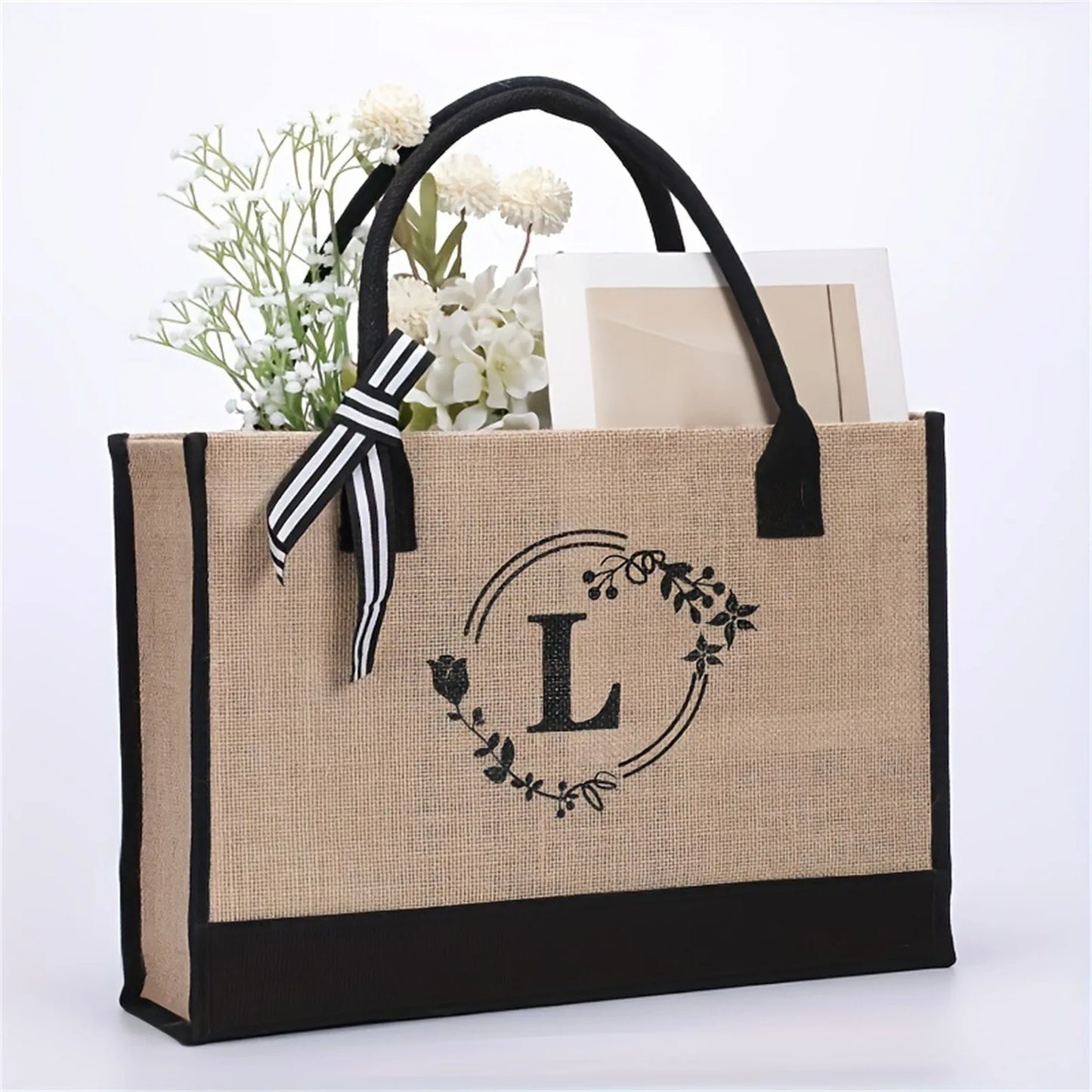 Jute/Canvas bag for work, outdoor, large capacity commuting, art, student, book, women's shoulder bag