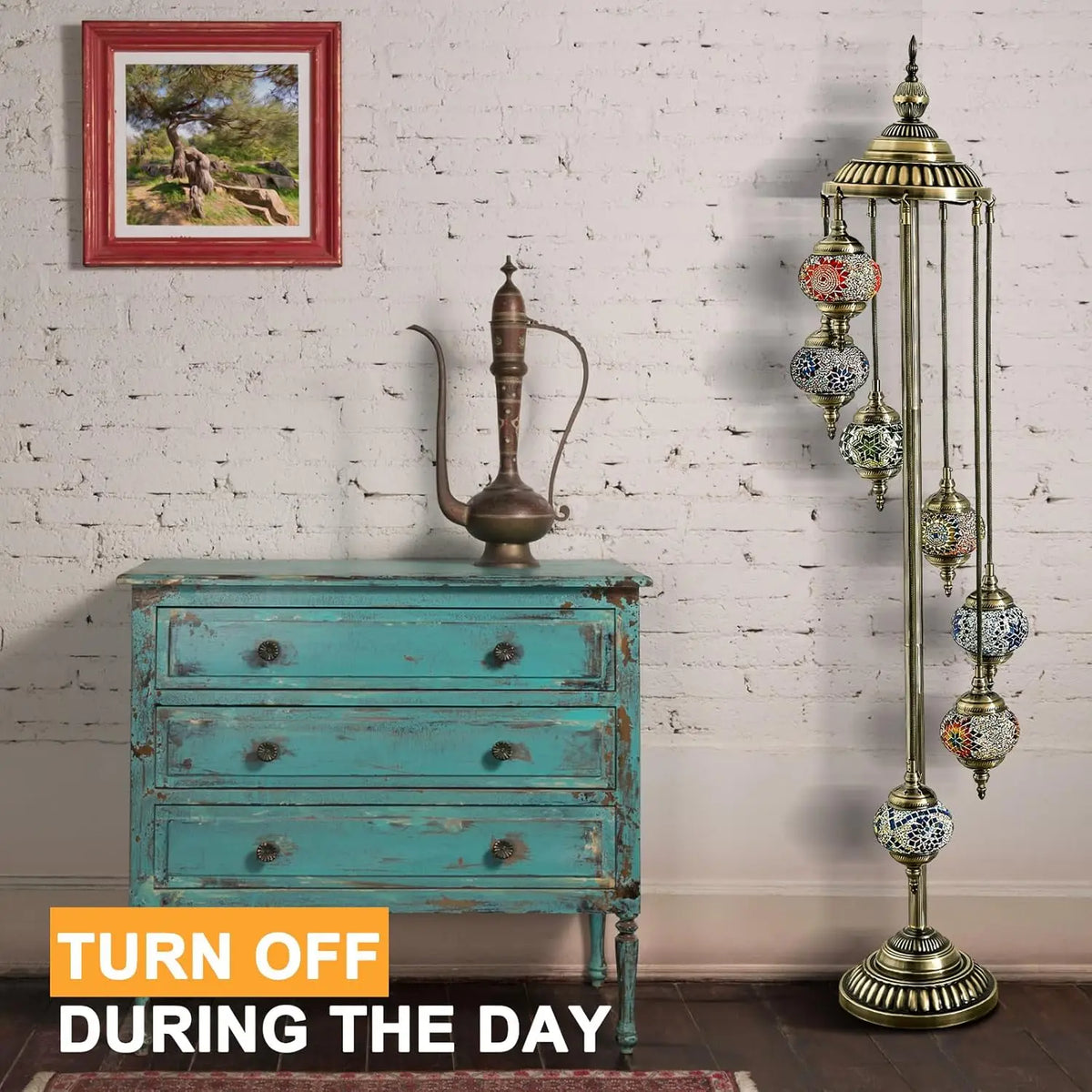 Turkish Lamp Moroccan Floor Lamp Handmade Globe Living Room Lighting