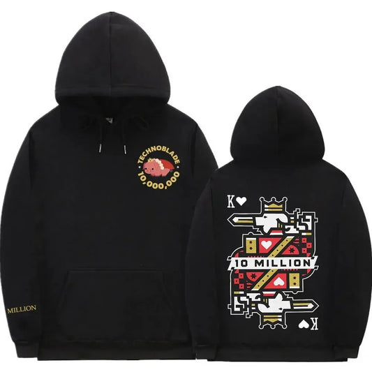 Technoblade 10 Million Subs Merch Hoodie Men's Hooded Sweatshirt Fashion
