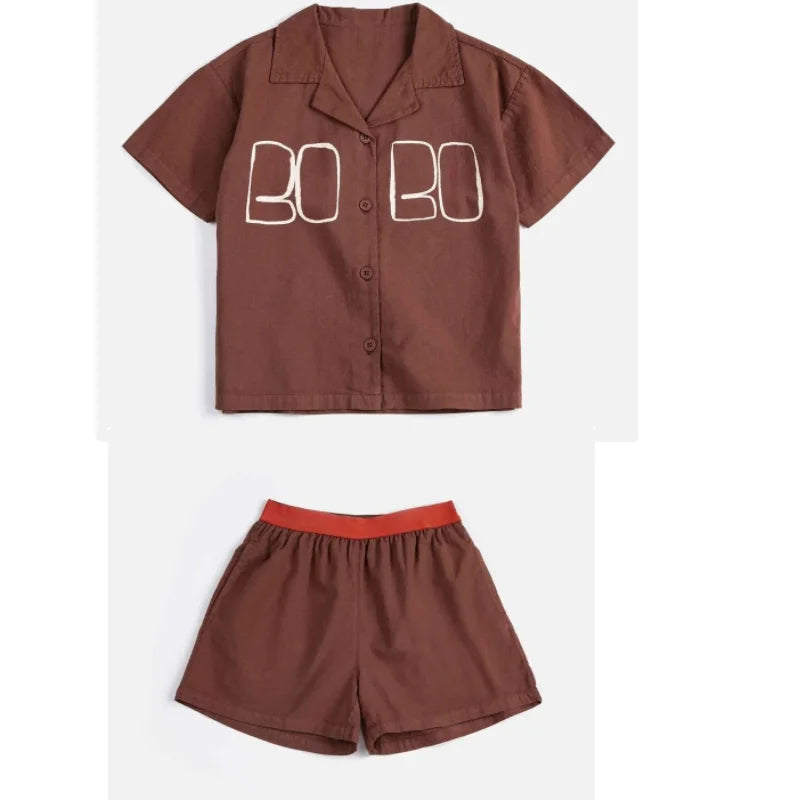 Children's Shirts & Shorts 2026 Summer New Arrivals Cartoon Fashion Boys' Short-Sleeve Cotton