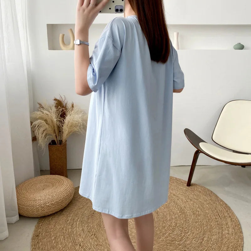 Loose Nursing Tops Postpartum Mommy Casual Breast Feeding Clothes Pregnancy Maternity T-Shirts