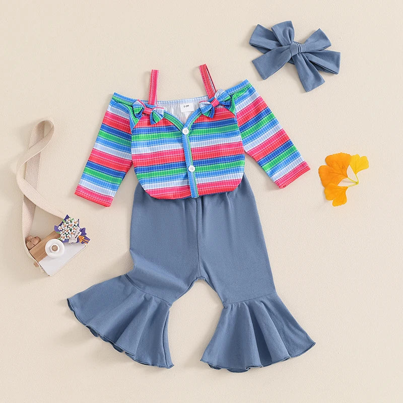 Toddler Girls Winter Clothes Set Knitted Sweater and Plaid Skirt Outfit