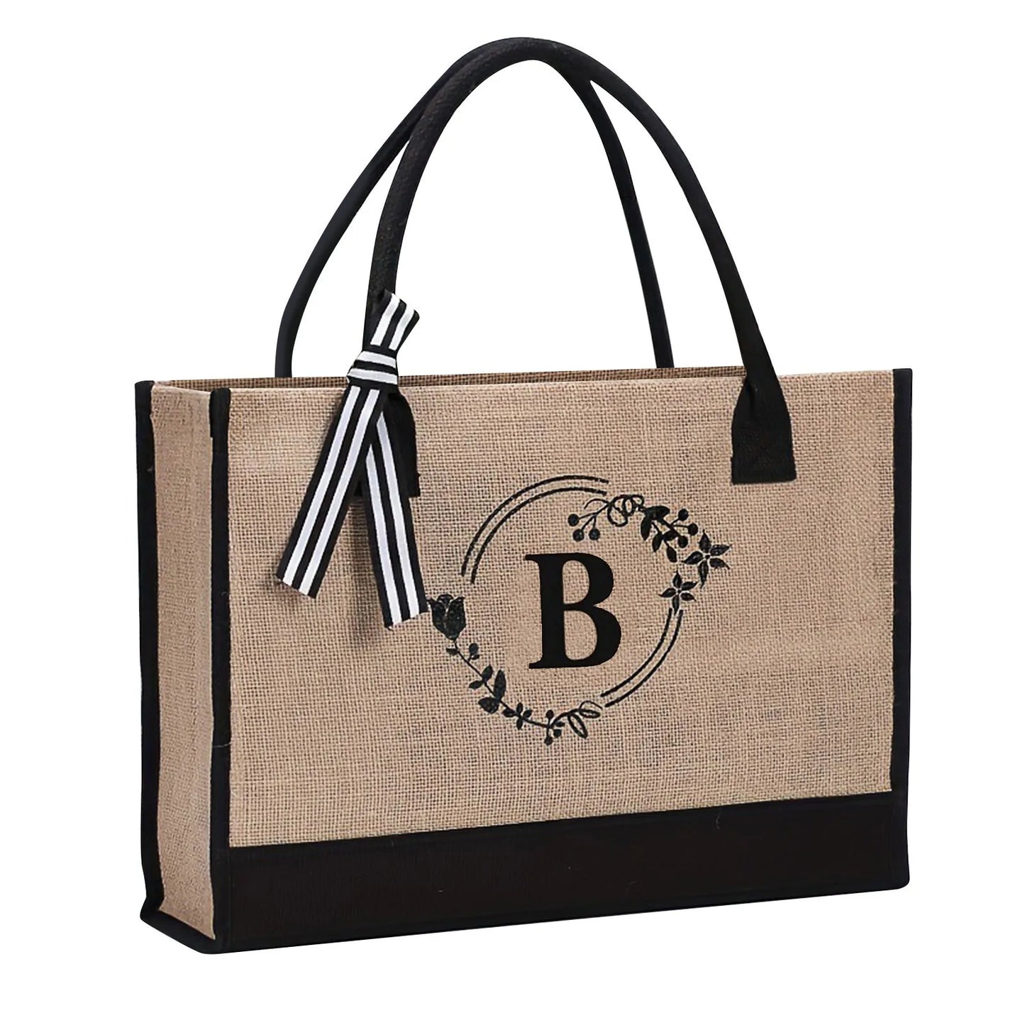 Jute/Canvas bag for work, outdoor, large capacity commuting, art, student, book, women's shoulder bag