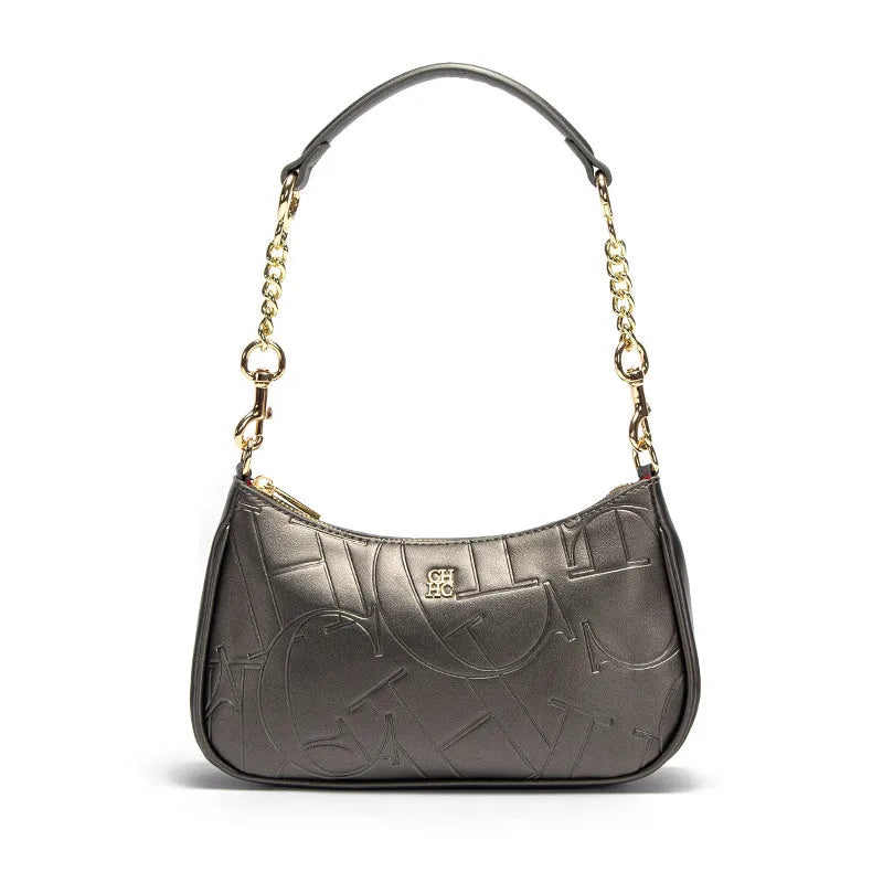 Large Capacity Bent Moon Bag Women's Handbag Fashion Partition Durable Simple Shoulder Bag