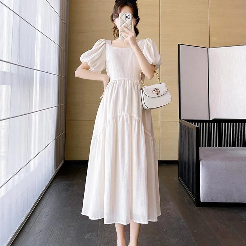 Maternity Dresses Summer Fashion A-line Loose Short Sleeve Skirt Pregnant Women Clothing
