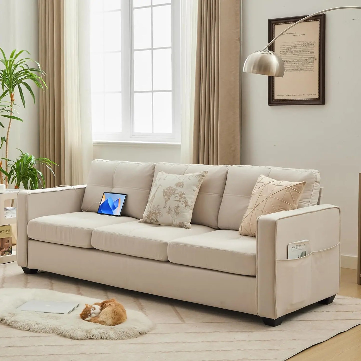 Couch, Living Room Furniture Comfy Modular Convertible Sofas