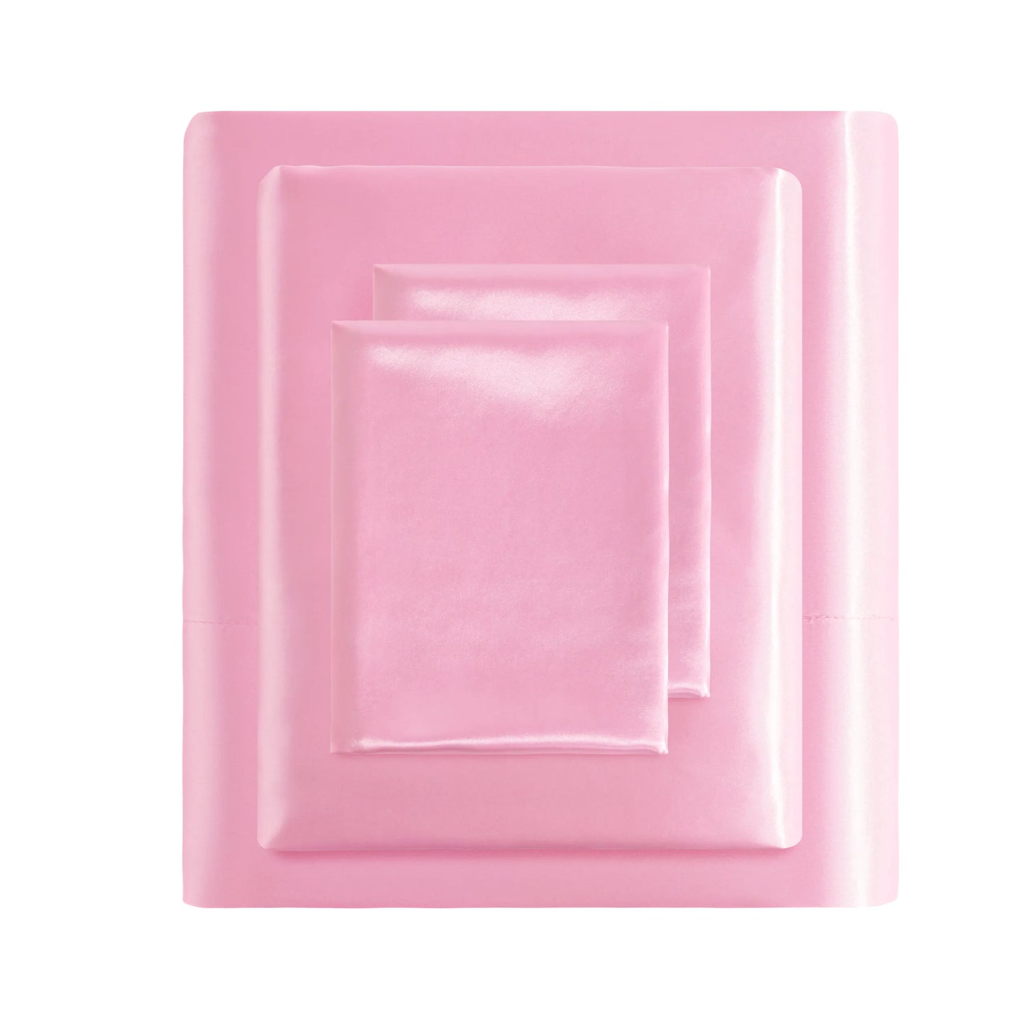 Ntbay 3 Pieces Silky Satin Cooling Bed Sheet Set, Ultra Soft and Cozy Bedding Cover Set,