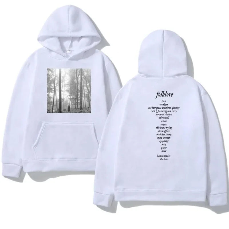 Taylor Pullover Music Album Folklore Print Hooded Sweatshirt New Fashion Hoodies