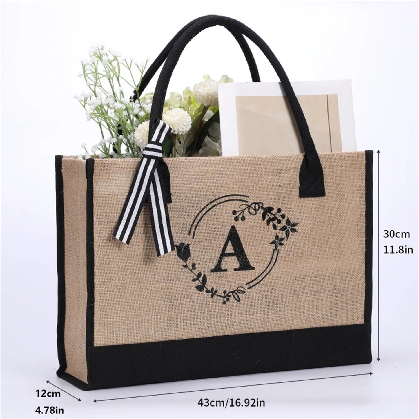 Jute/Canvas bag for work, outdoor, large capacity commuting, art, student, book, women's shoulder bag