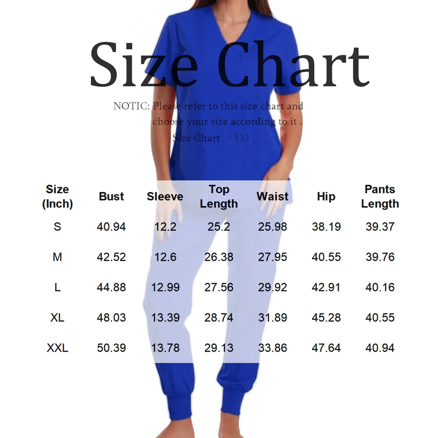 Nurse Scrub Set V Neck Short Sleeve Multicolor Jogger Pants Medical Uniform