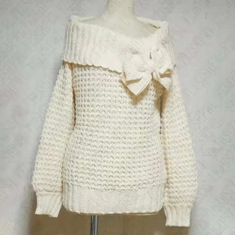 Rhombus Pattern Sweater For Women College Style Pullover