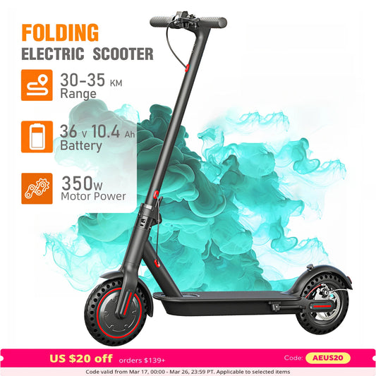 350W Foldable Electric Scooter for Adults Teens,Explosion-proof Tires,